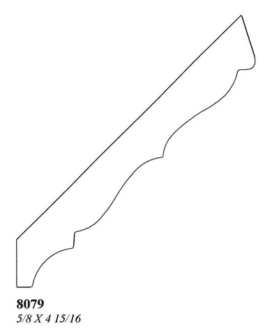 4" Custom Hardwood Crown
Profile: 8079
5/8 X 4 15/16