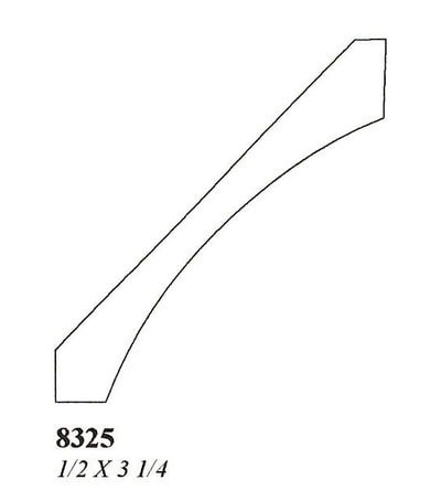 3" Custom Hardwood Crown
Profile: 8325
1/2 X 3 1/4