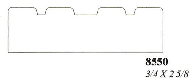 2" and 3" Symmetrical Hardwood Casing
8550
3/4 X 2 5/8