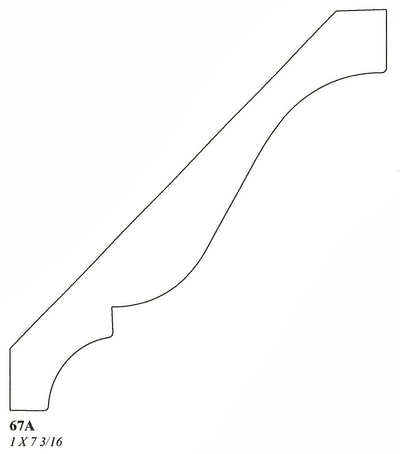 7" Custom Hardwood Crown
Profile: 67A
1 X 7 3/16