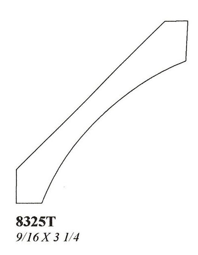 3" Custom Hardwood Crown
Profile: 8325T
9/16 X 3 1/4