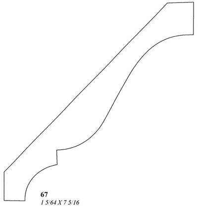 7" Custom Hardwood Crown
Profile: 67
1 5/64 X 7 5/16