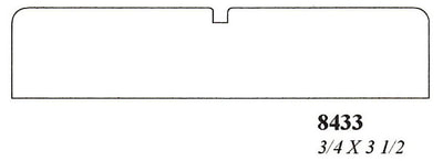 2" and 3" Symmetrical Hardwood Casing
8433
3/4 X 3 1/2