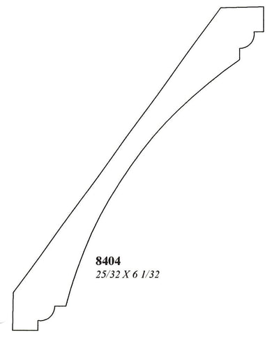 6" Custom Hardwood Crown
Profile: 8404
25/32 X 6 1/32