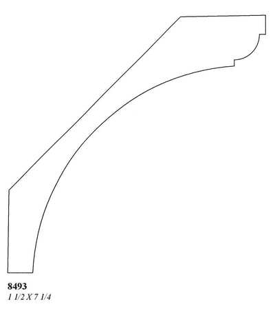 7" Custom Hardwood Crown
Profile: 8493
1 1/2 X 7 1/4