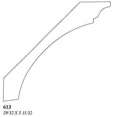 5" Custom Hardwood Crown
Profile: 613
29/32 X 5 11/32