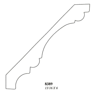 6" Custom Hardwood Crown
Profile: 8389
13/16 X 6