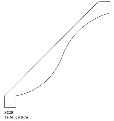 6" Custom Hardwood Crown
Profile: 8225
13/16 X 6 9/16