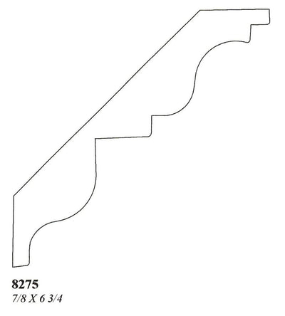 6" Custom Hardwood Crown
Profile: 8275
7/8 X 6 3/4