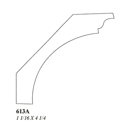 4" Custom Hardwood Crown
Profile: 613A
1 1/16 X 4 1/4