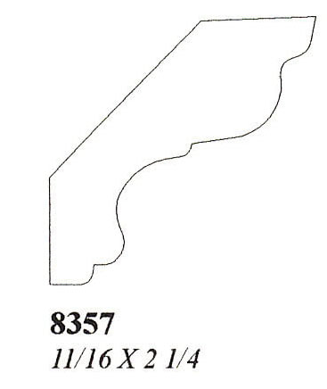 2" Custom Hardwood Crown
Profile: 8357
11/16 X 2 1/4