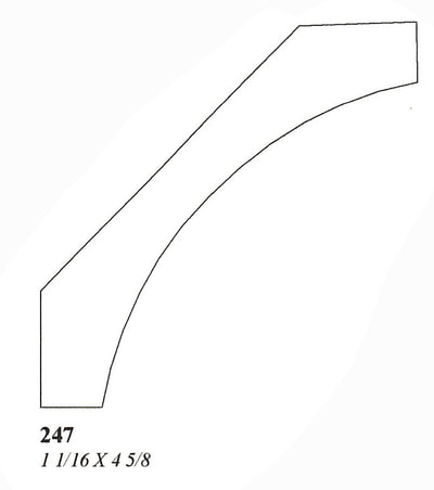 4" Custom Hardwood Crown
Profile: 247
1 1/16 X 4 5/8