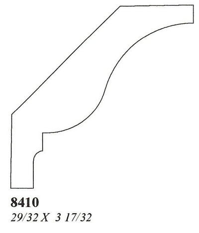 3" Custom Hardwood Crown
Profile: 8410
29/32 X 3 17/32