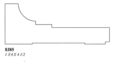 4" Custom Hardwood Crown
Profile: 8385 
1 3/4 X 4 1/2