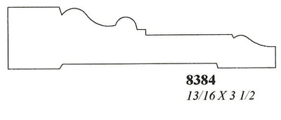 3" Custom Hardwood Casing
8384
13/16 X 3 1/2